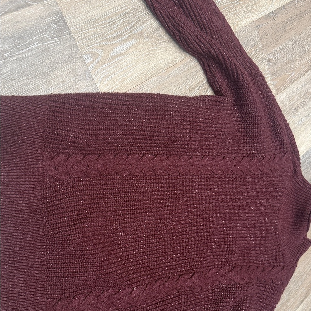Abercrombie & Fitch Women's Burgundy Sweater Size Large - Picture 4 of 8